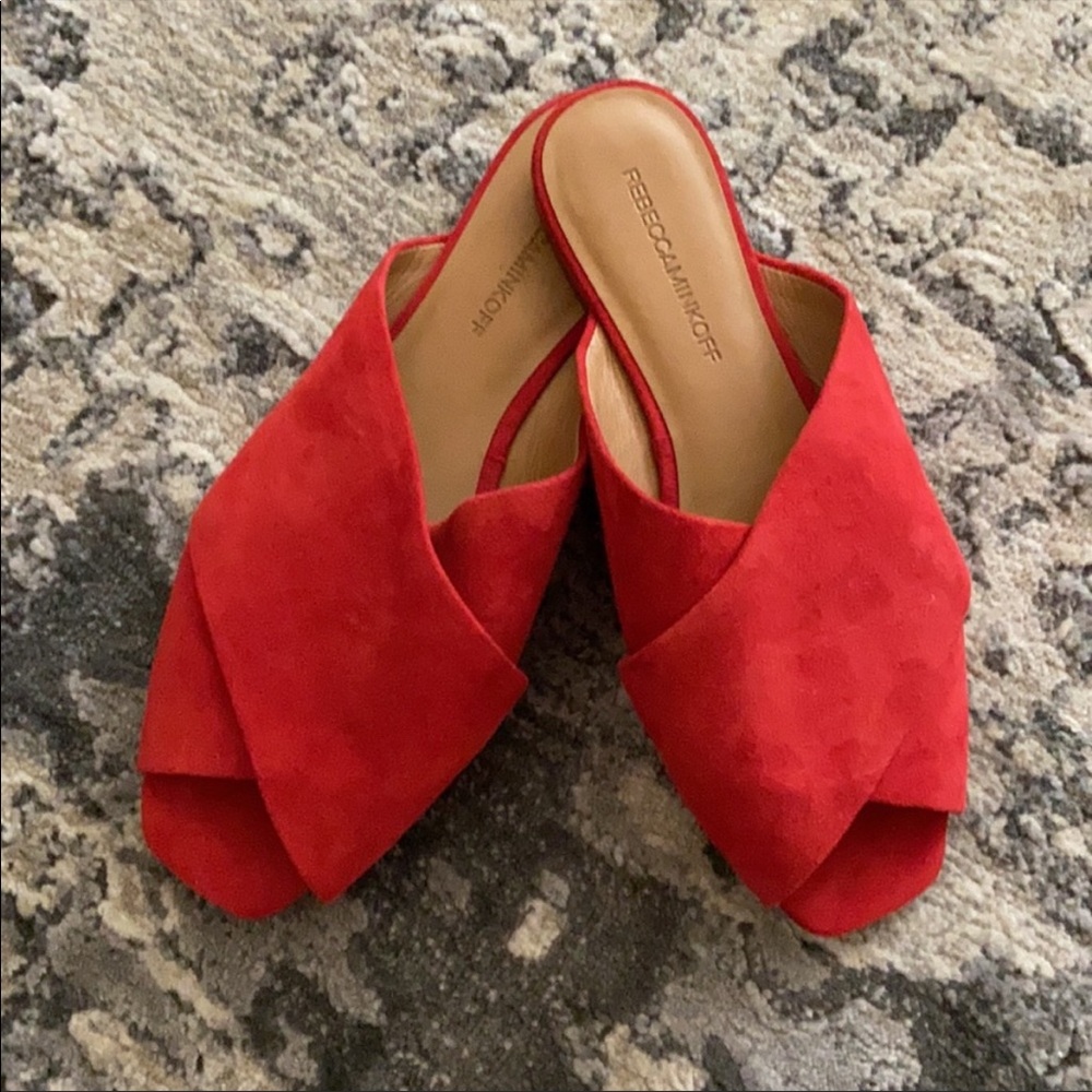 Used Rebecca Minkoff Red Slides size 7